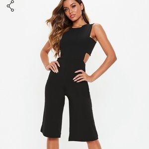 Open side high neck jumpsuit